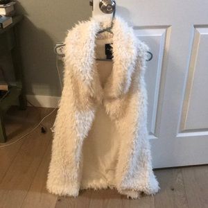 Long furry vest